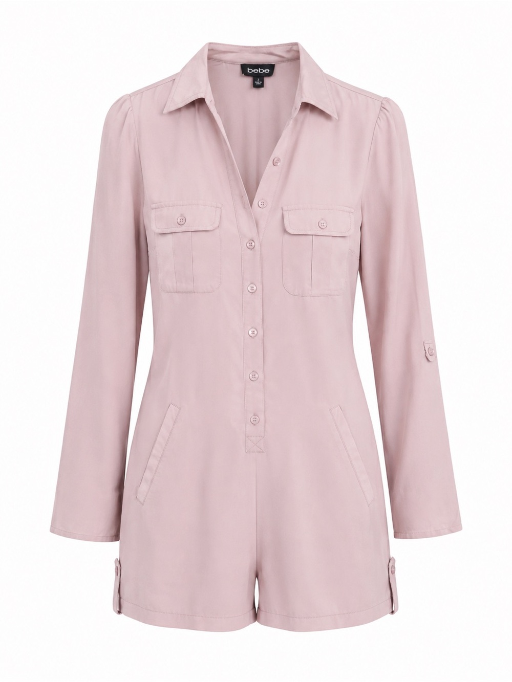 bebe Dusty Pink Utility Romper